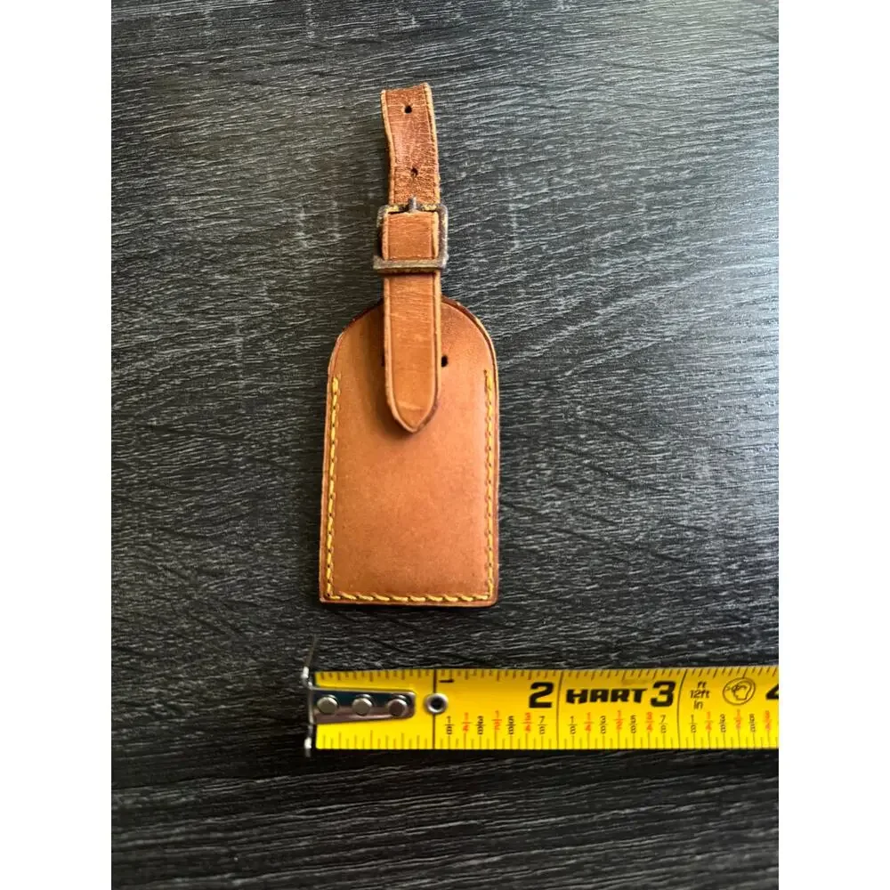 Authentic Louis Vuitton Vachetta‎ Leather Luggage Tag SN501